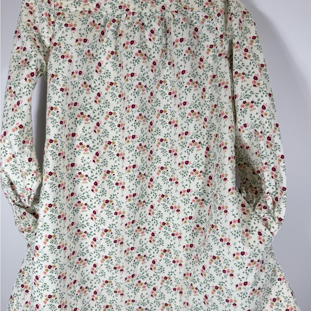 Hope & Henry Cream Floral Peter Pan Collar Dress 6 Organic Cotton - Picture 5 of 13